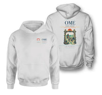 Thumbnail for Nome Airport (OME) design on white double-side hoodie