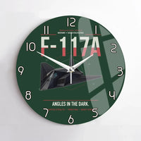 Thumbnail for F-117A Nighthawk design on dark green no frame wall clock