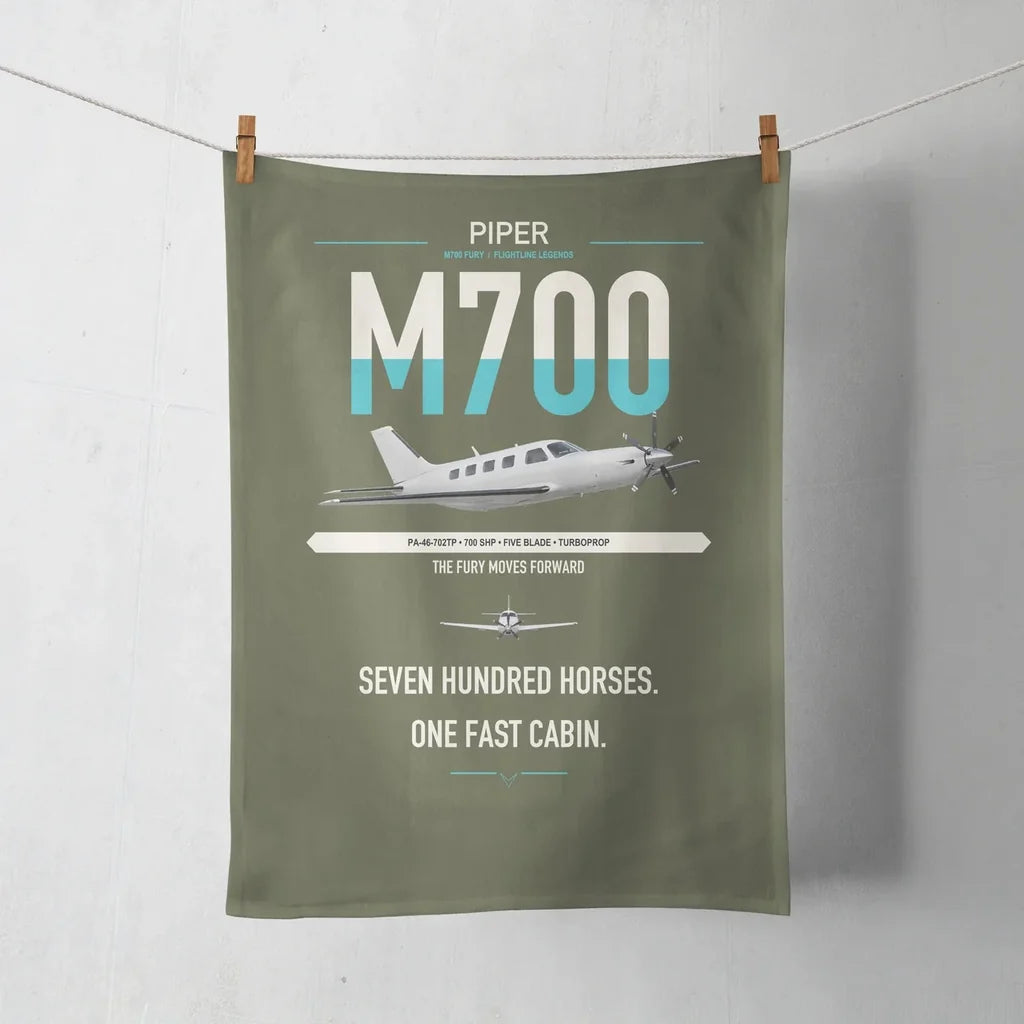 Piper M700 Fury design on green army towel