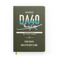 Thumbnail for Diamond DA40 design on green army notebook