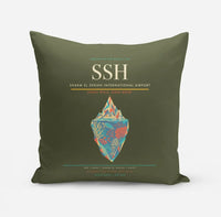 Thumbnail for Sharm El Sheikh International Airport (SSH) design on green army pillow