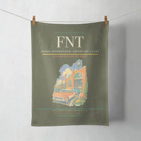 Thumbnail for Bishop International Airport (FNT) design on green army towel