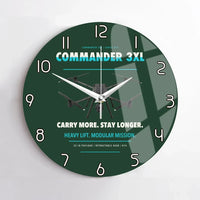 Thumbnail for Draganfly Commander 3XL design on dark green no frame wall clock