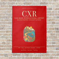 Thumbnail for Cam Ranh International Airport Nha Trang CXR - Canvas Framed - Red