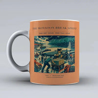 Thumbnail for VINTAGE G4495 - The Monsoon Break Sprint - Ceramic Mug design on orange