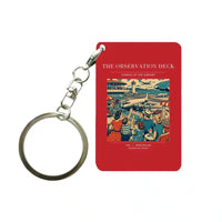 Thumbnail for VINTAGE G4081 - The Observation Deck - Designed Key Chain design on red