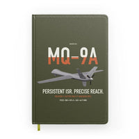 Thumbnail for MQ-9A Reaper design on green army notebook
