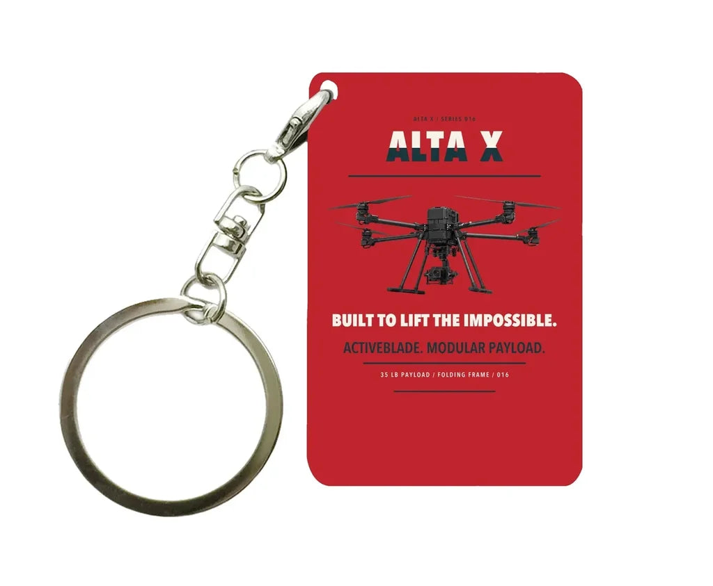 Freefly Alta X Key Chain design on red key chain