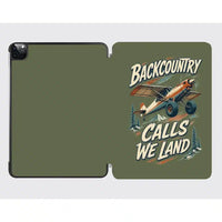 Thumbnail for Backcountry Calls We Land design on green army ipad tablet case