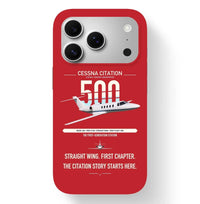Thumbnail for Cessna Citation 500 - Citation I design on red magsafe iphone case, for iPhone 17 Pro