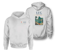 Thumbnail for Lugano Airport (LUG) design on white double-side hoodie