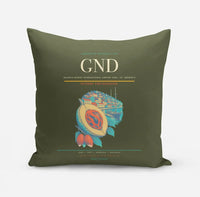 Thumbnail for Maurice Bishop International Airport (GND) design on green army pillow