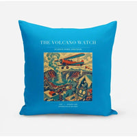 Thumbnail for VINTAGE G4042 - The Volcano Watch - Designed Pillows design on turquoise