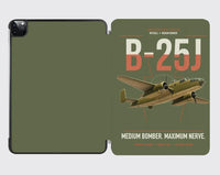 Thumbnail for B-25J Mitchell design on green army ipad tablet case