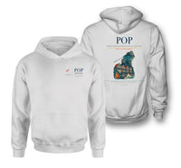 Thumbnail for Gregorio Luperón International Airport (POP) design on white double-side hoodie