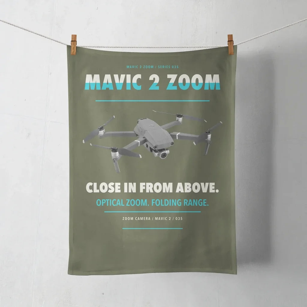 DJI Mavic 2 Zoom design on green army towel