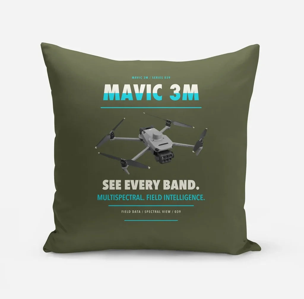 DJI Mavic 3 Multispectral design on green army pillow
