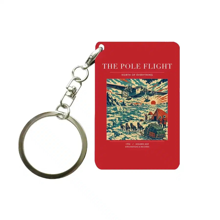 VINTAGE G4019 - The Pole Flight - Designed Key Chain design on red