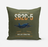 Thumbnail for SB2C-5 Helldiver design on green army pillow