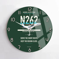 Thumbnail for Nord 262A design on dark green no frame wall clock