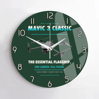 Thumbnail for DJI Mavic 3 Classic design on dark green no frame wall clock