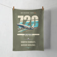 Thumbnail for Boeing 720B design on green army towel