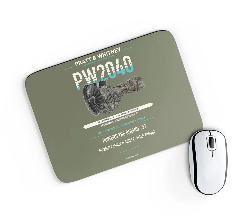PW2040 design on green army rectangle mouse pad