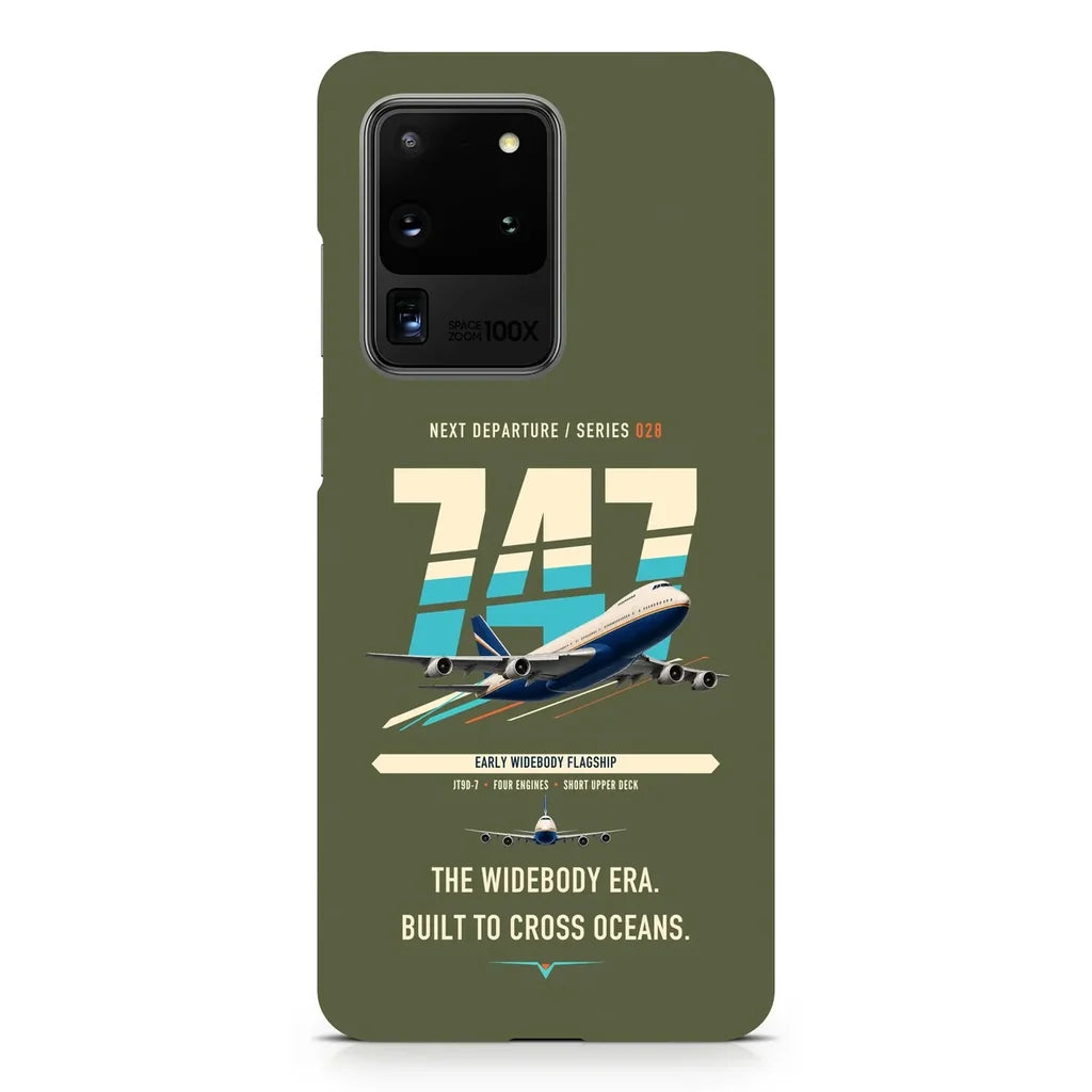 Boeing 747-200B design on samsung case - green army