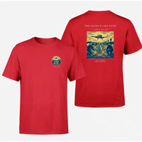 Thumbnail for VINTAGE G4525 - The Night Flare Path - Double-Side T-Shirt design on red double side t shirt