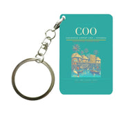 Thumbnail for Cadjehoun Airport COO — Cotonou Key Chain design on turquoise key chain