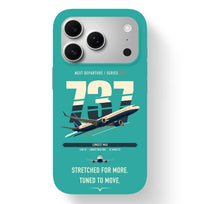 Thumbnail for Boeing 737 MAX 10 design on turquoise magsafe iphone case