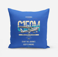 Thumbnail for Cessna 150M design on blue pillow