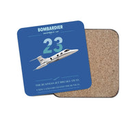 Thumbnail for Bombardier Learjet 23 design on blue 1 piece coaster