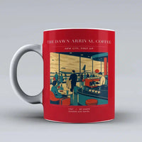 Thumbnail for VINTAGE G4310 - The Dawn Arrival Coffee - Ceramic Mug design on red