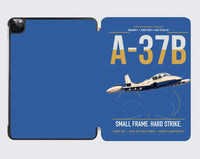Thumbnail for A-37B Dragonfly design on blue ipad tablet case