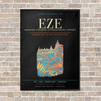 Thumbnail for Buenos Aires Ministro Pistarini International Airport EZE - Canvas Framed - Black