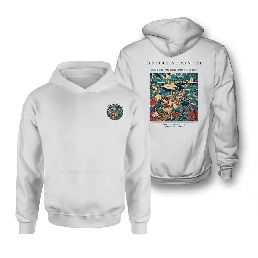 VINTAGE G4279 - The Spice Island Scent - Double-Side Hoodie design on white double side