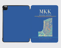 Thumbnail for Molokai Airport (MKK) design on blue ipad tablet case