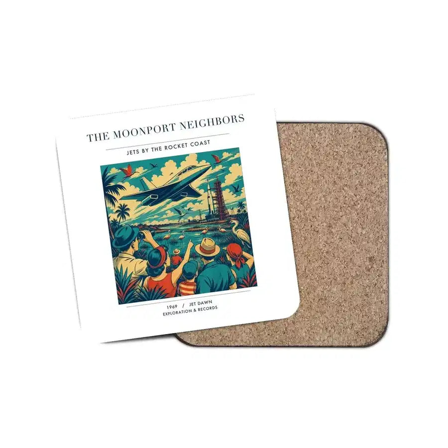 The Moonport Neighbors - Designed Coasters design on white 1-piece