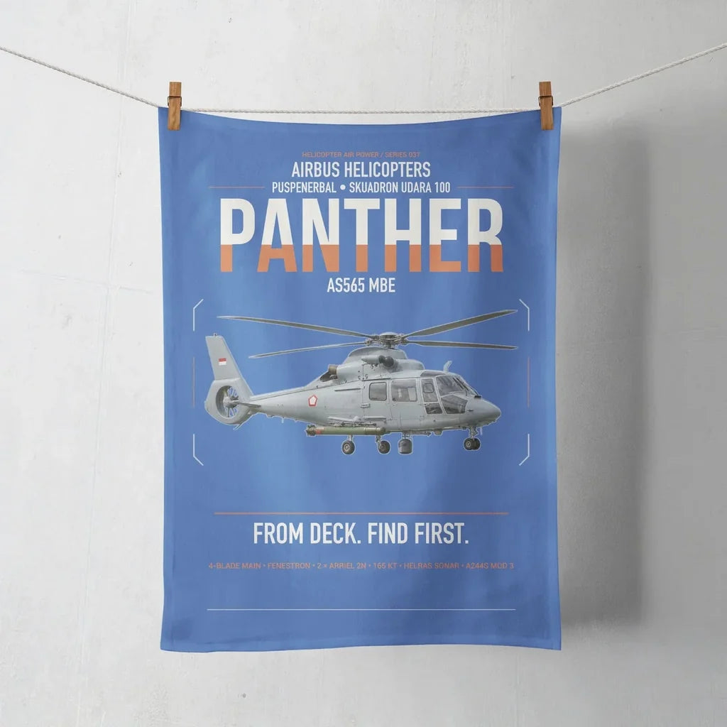 Airbus Helicopters AS565 MBe Panther design on blue towel