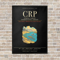 Thumbnail for Corpus Christi International Airport CRP - Canvas Framed - Black