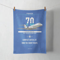 Thumbnail for Fokker 70 design on blue towel