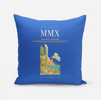 Thumbnail for Malmo Airport (MMX) design on blue pillow