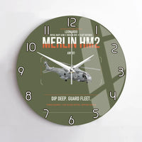Thumbnail for Leonardo AW101 Merlin HM2 design on green army no frame wall clock