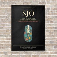 Thumbnail for Juan Santamaria International Airport SJO - Canvas Framed - Black