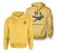 Thumbnail for Bristol Beaufighter TF X design on yellow double-side hoodie, double-side print
