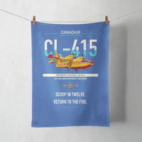 Thumbnail for Canadair CL-415 design on blue towel