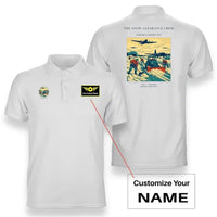 Thumbnail for VINTAGE G4523 - The Snow Clearance Crew - Double-Side Polo T-Shirt design on white+name