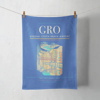 Thumbnail for Girona–Costa Brava Airport (GRO) design on blue towel