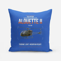 Thumbnail for Sud Aviation SE 3130 Alouette II design on blue pillow